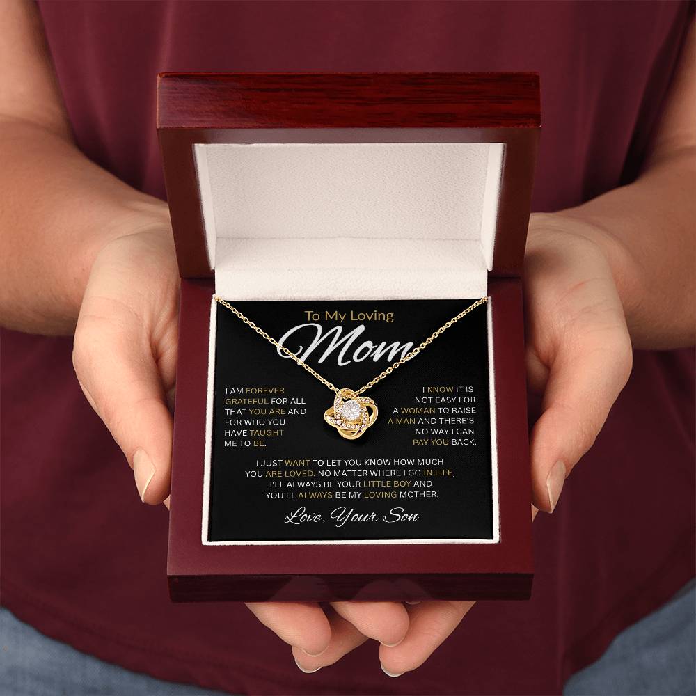 To My Loving Mom-Love Knot Necklace