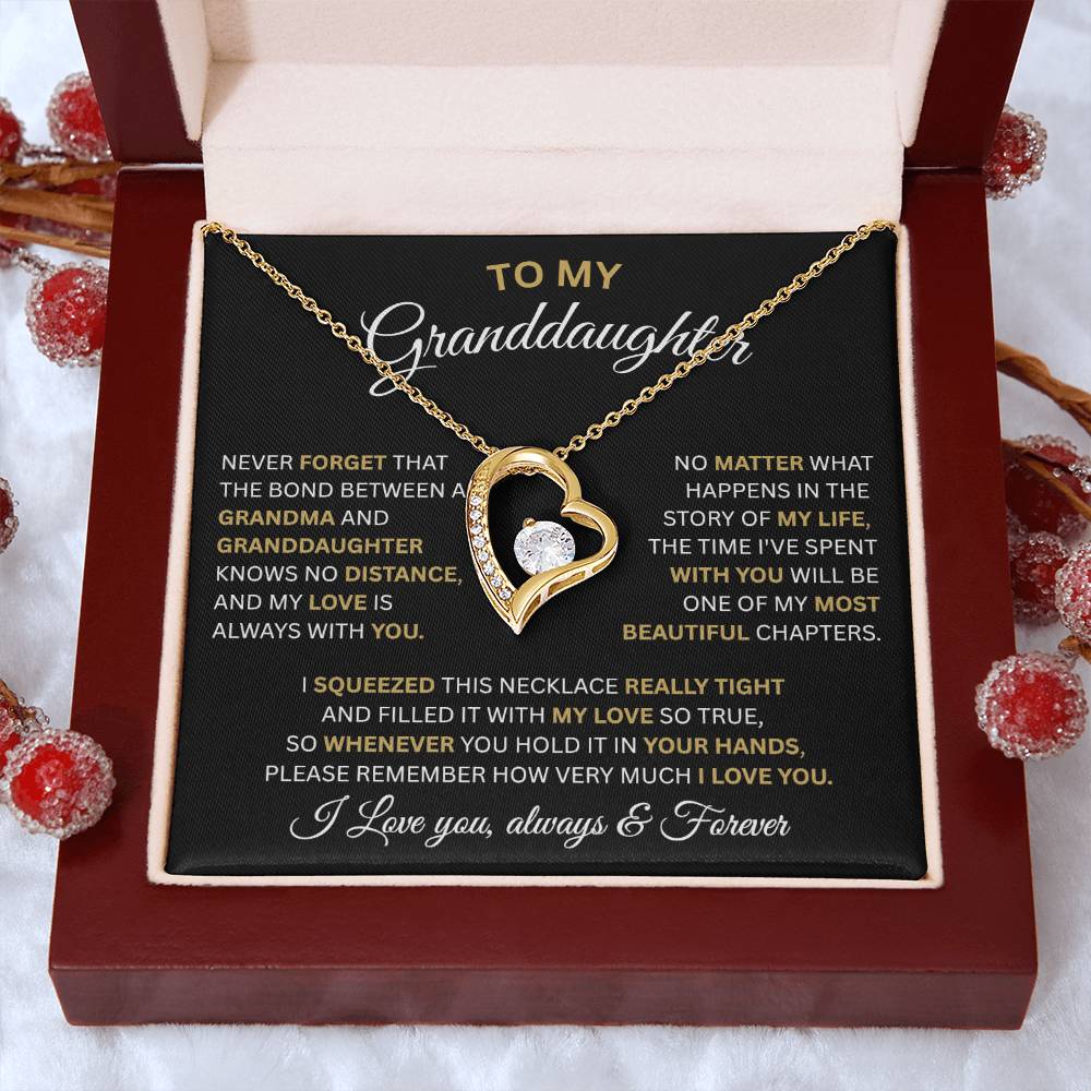 To My Granddaughter-Forever Love Necklace