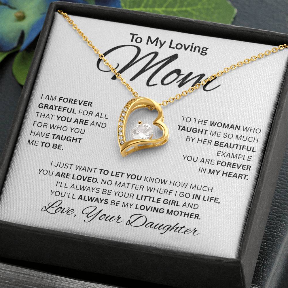 To My Loving Mom-Forever Love Necklace