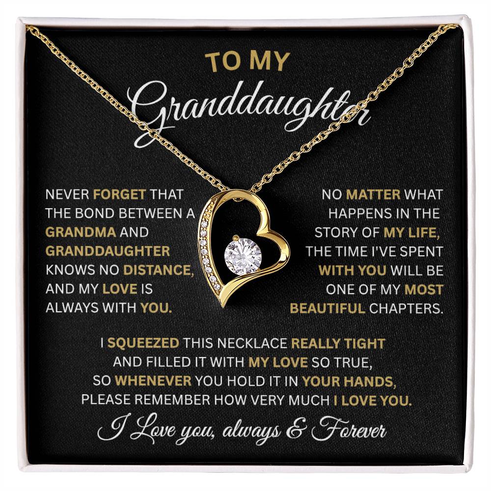 To My Granddaughter-Forever Love Necklace