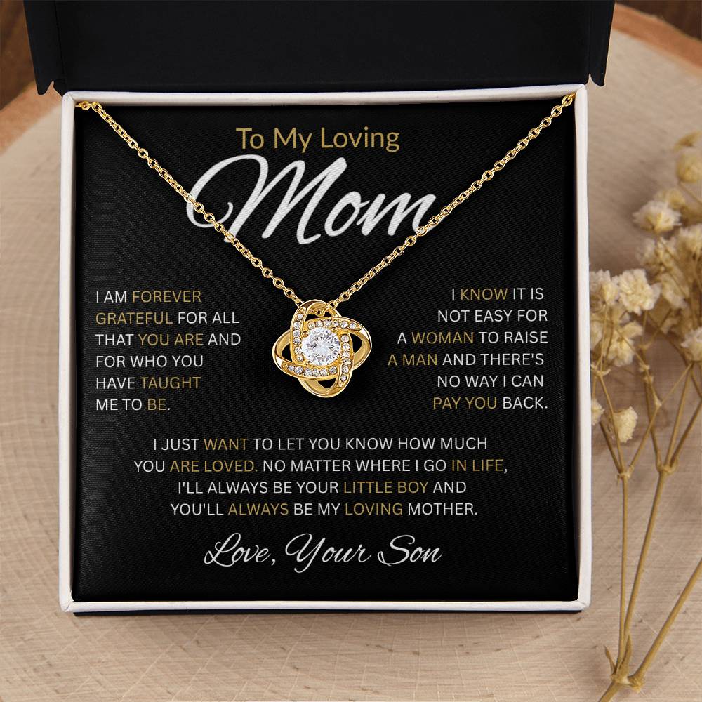 To My Loving Mom-Love Knot Necklace