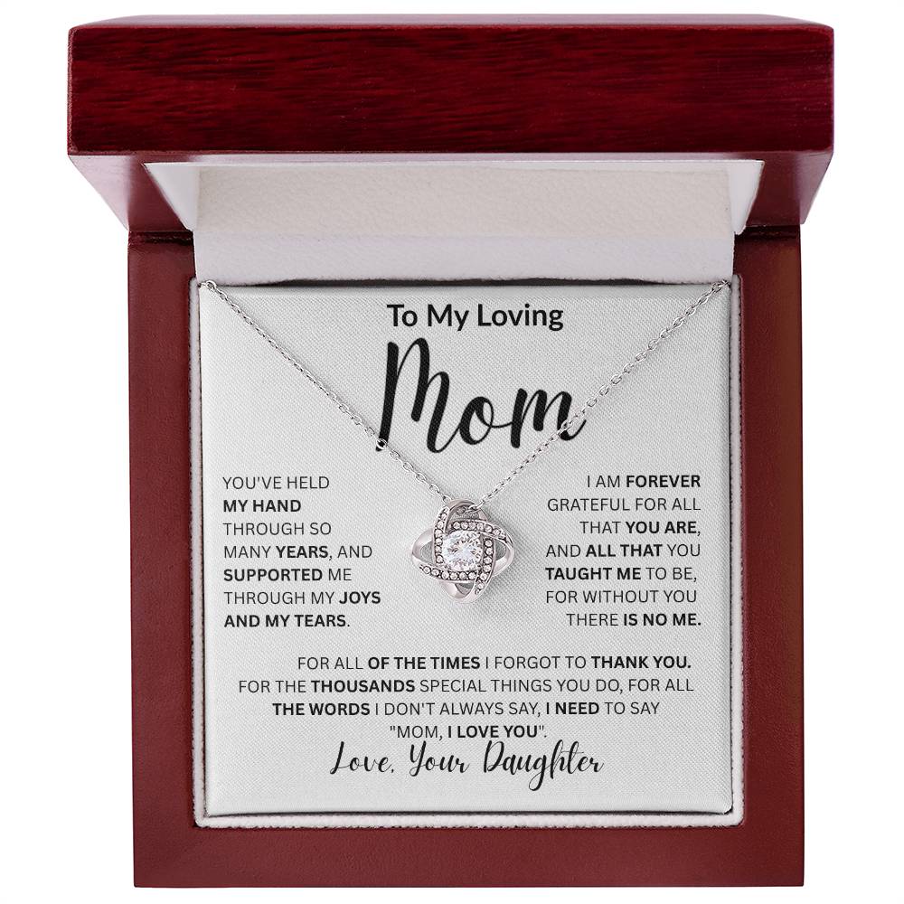 To My Loving Mom-Forever Love Necklace