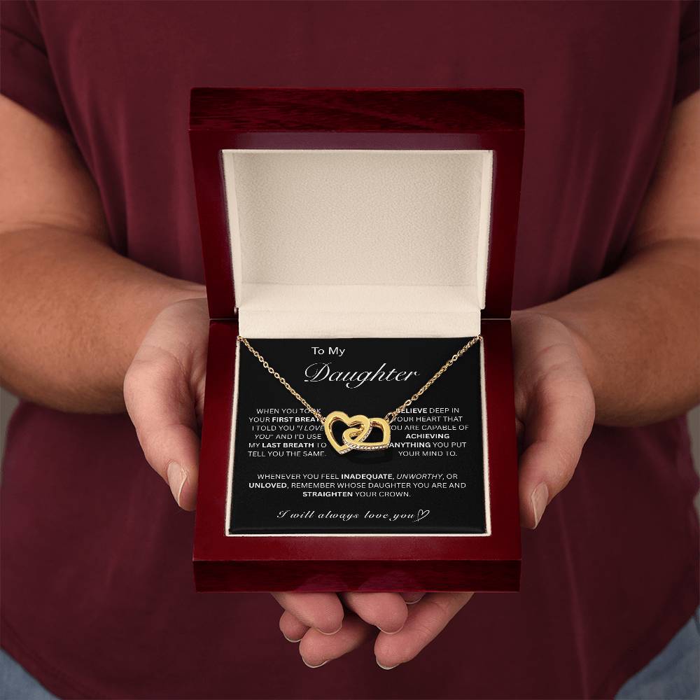 Beautiful Gift for My Daughter-Interlocking Hearts
