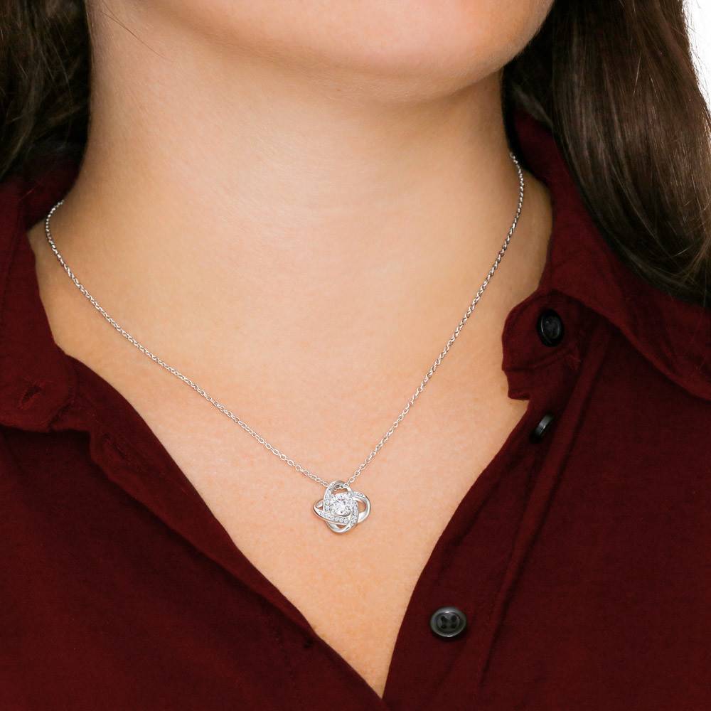 To My Beautiful Granddaughter-Love Knot Necklace