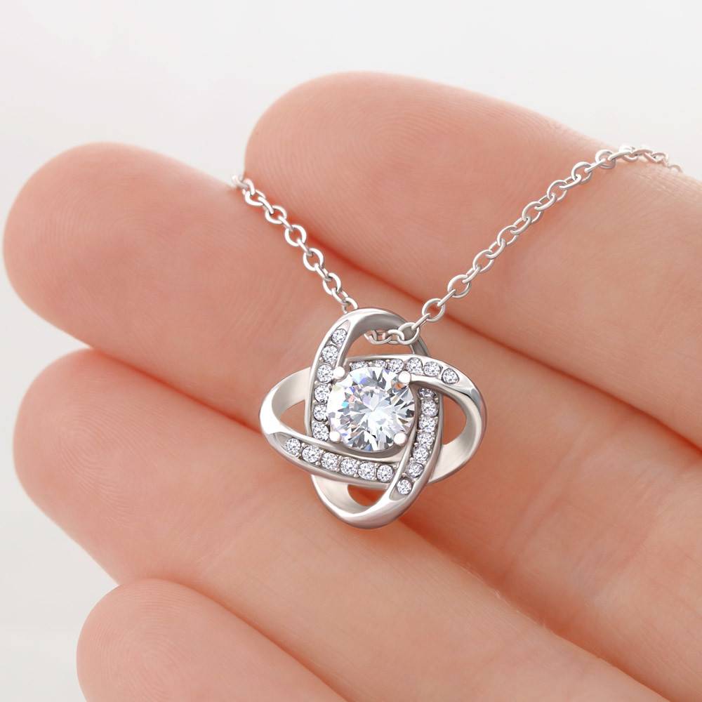 To My Beautiful Granddaughter-Love Knot Necklace