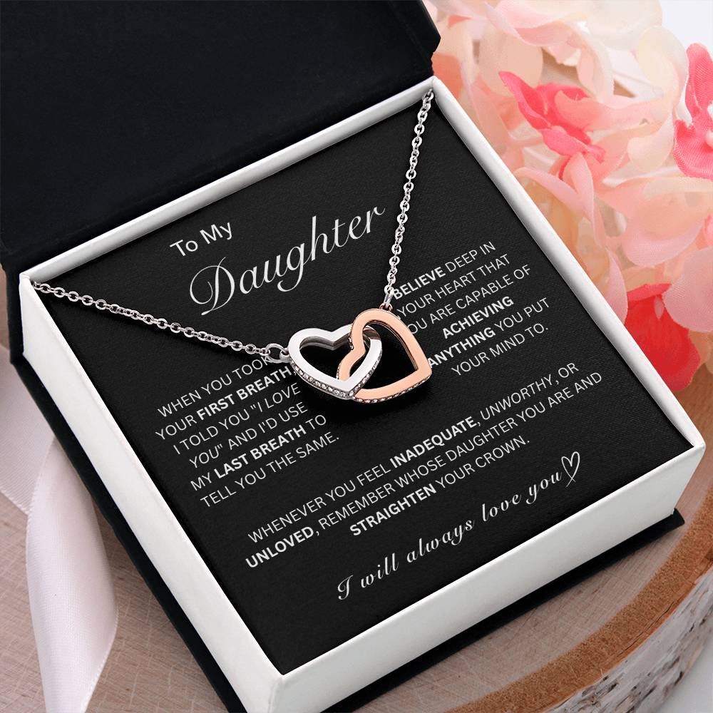 Beautiful Gift for My Daughter-Interlocking Hearts