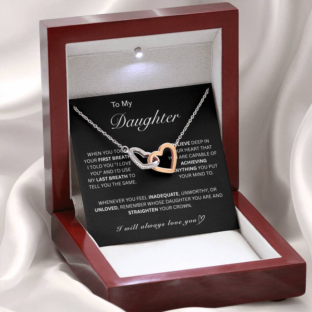 Beautiful Gift for My Daughter-Interlocking Hearts