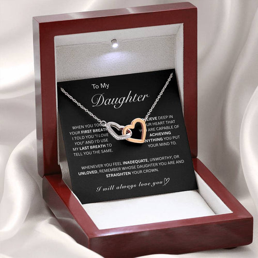 Beautiful Gift for My Daughter-Interlocking Hearts