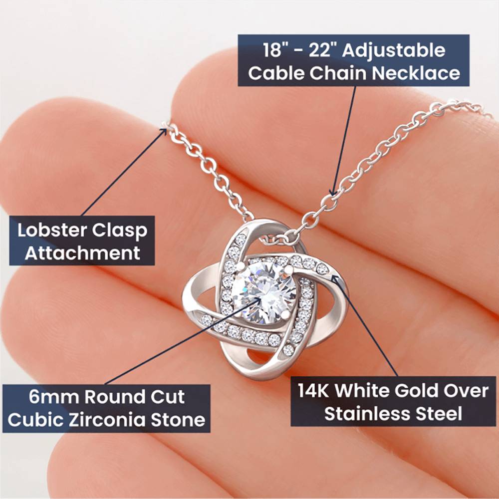 To My Beautiful Granddaughter-Love Knot Necklace