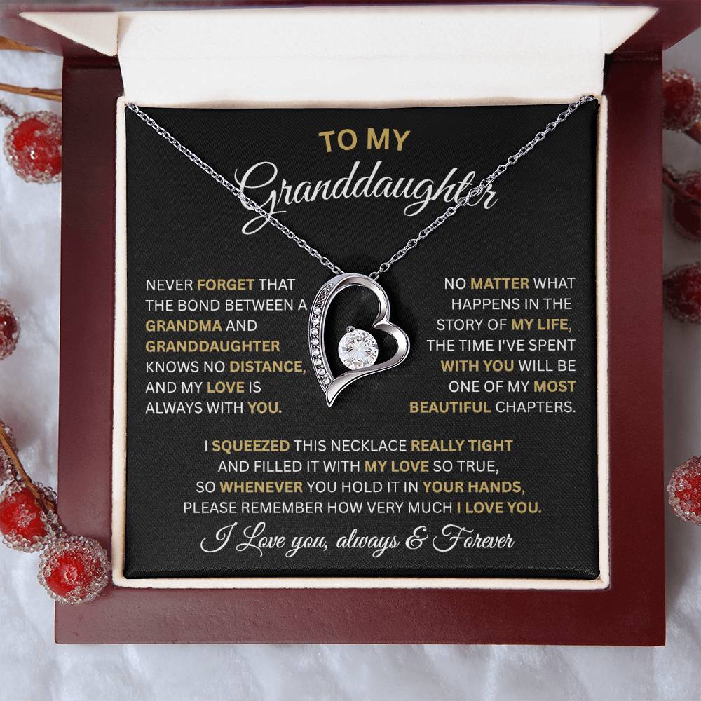 To My Granddaughter-Forever Love Necklace
