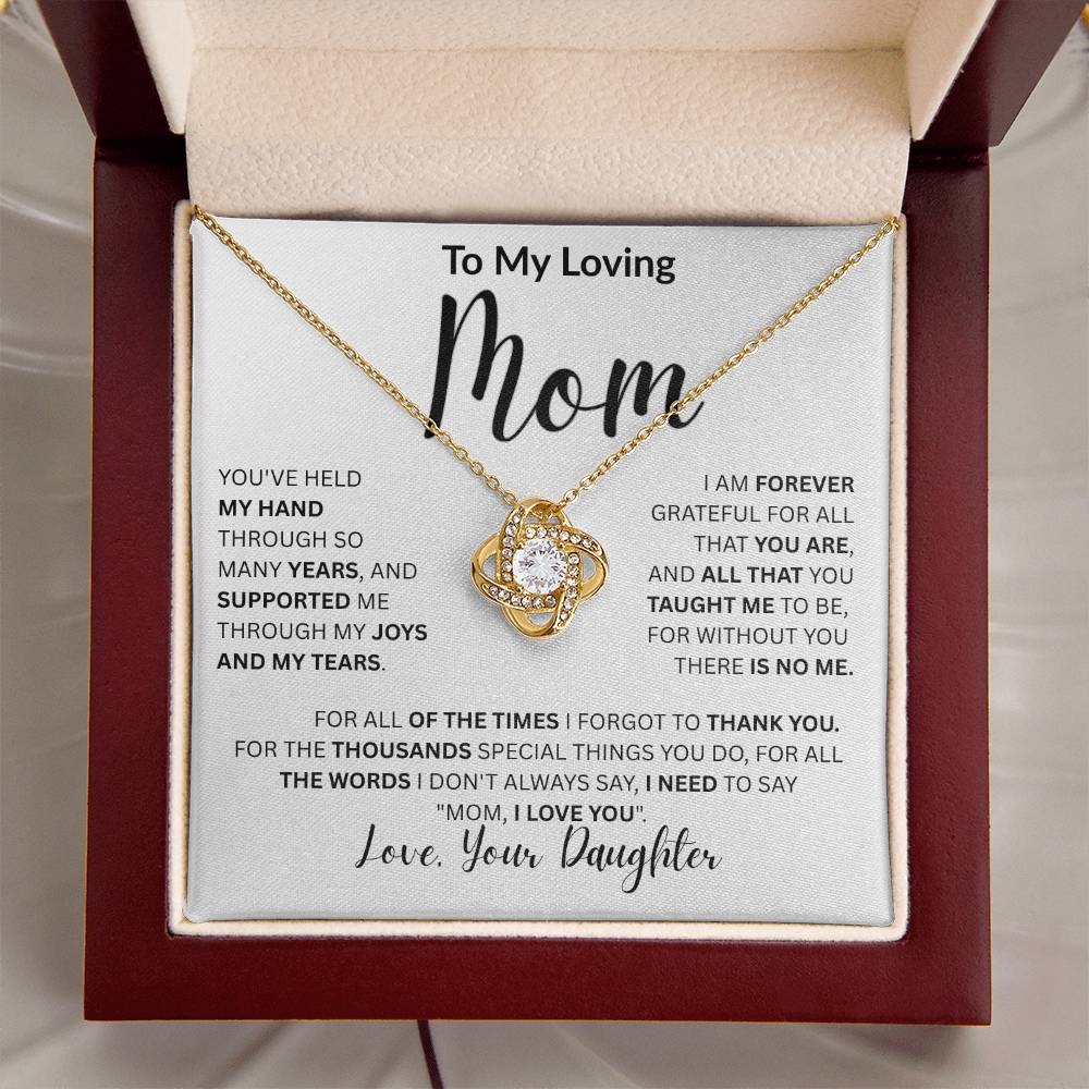 To My Loving Mom-Forever Love Necklace