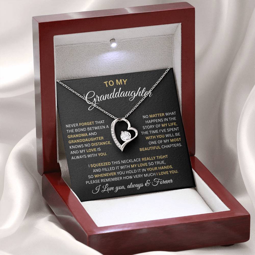 To My Granddaughter-Forever Love Necklace