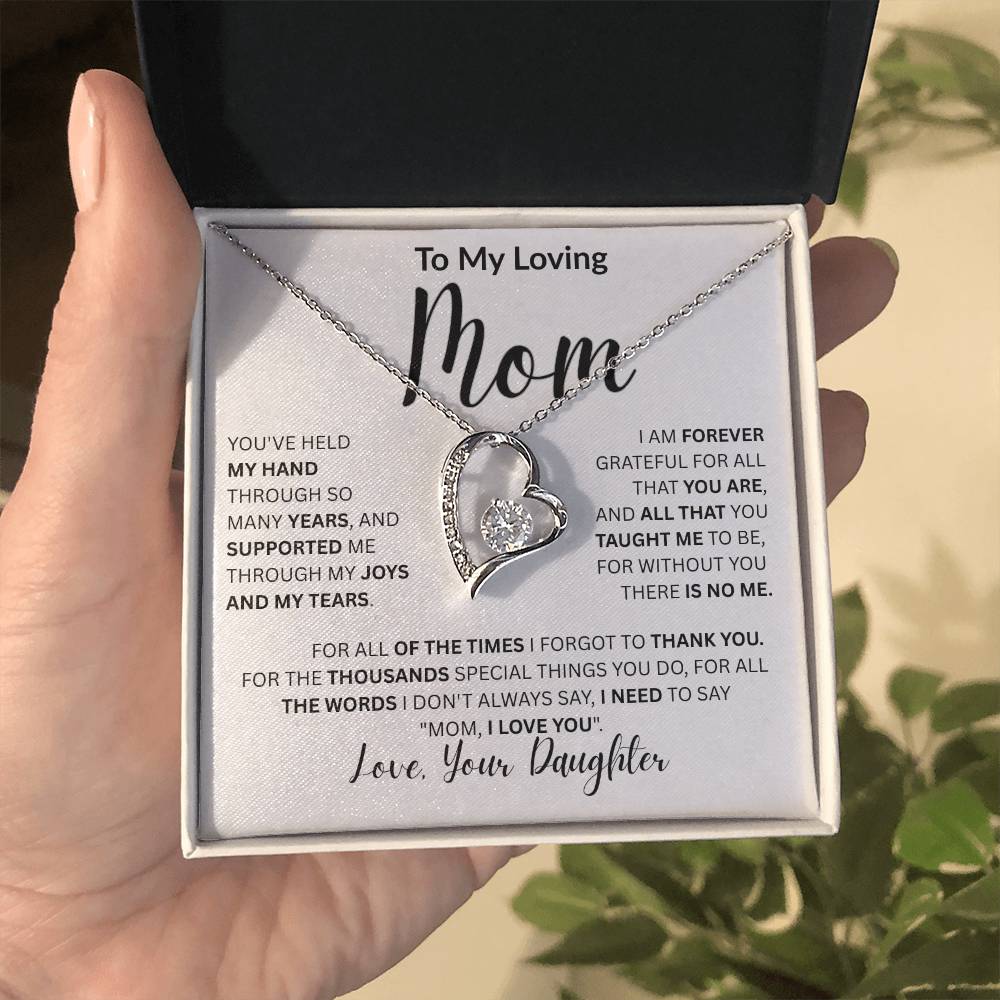 To My Loving Mom-Forever Love Necklace