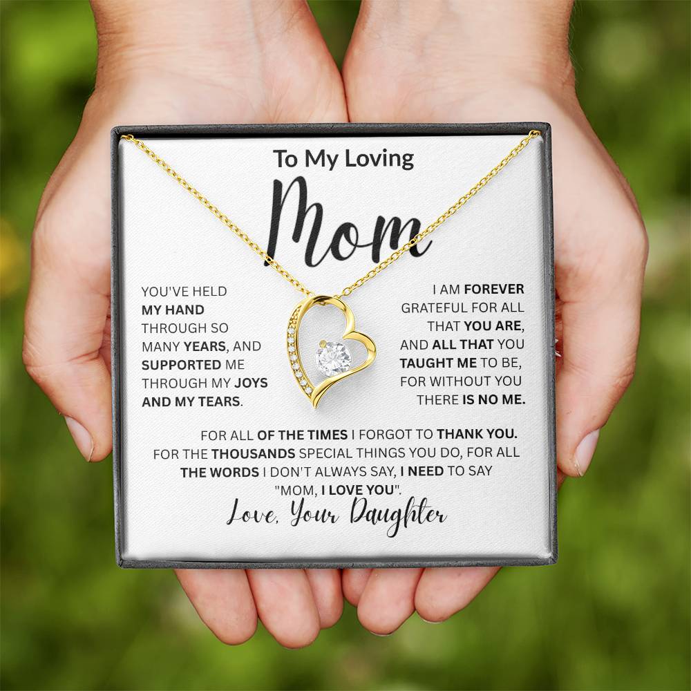 To My Loving Mom-Forever Love Necklace