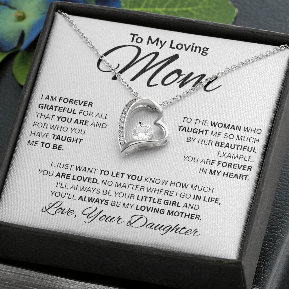 To My Loving Mom-Forever Love Necklace