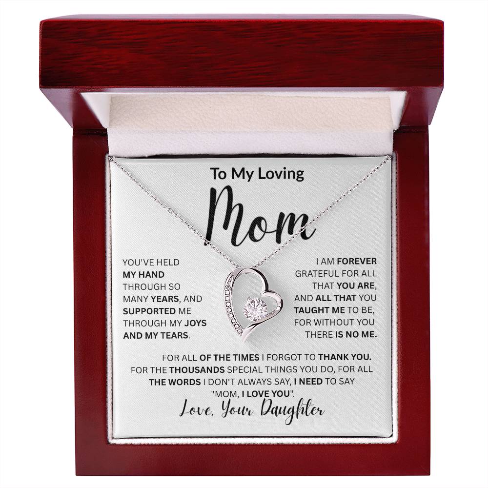 To My Loving Mom-Forever Love Necklace