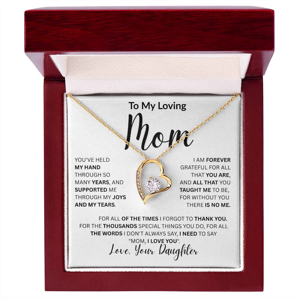 To My Loving Mom-Forever Love Necklace