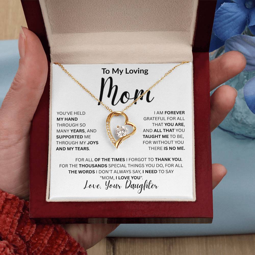 To My Loving Mom-Forever Love Necklace