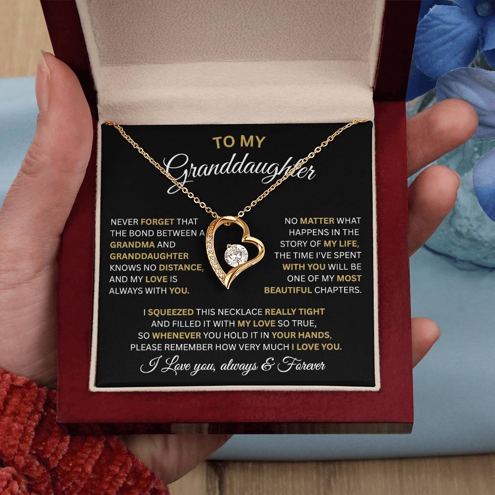 To My Granddaughter-Forever Love Necklace