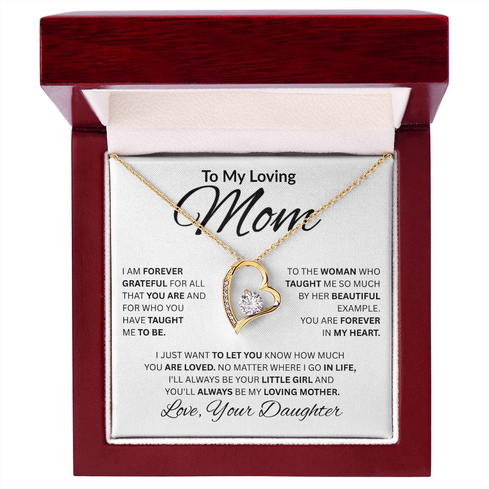 To My Loving Mom-Forever Love Necklace