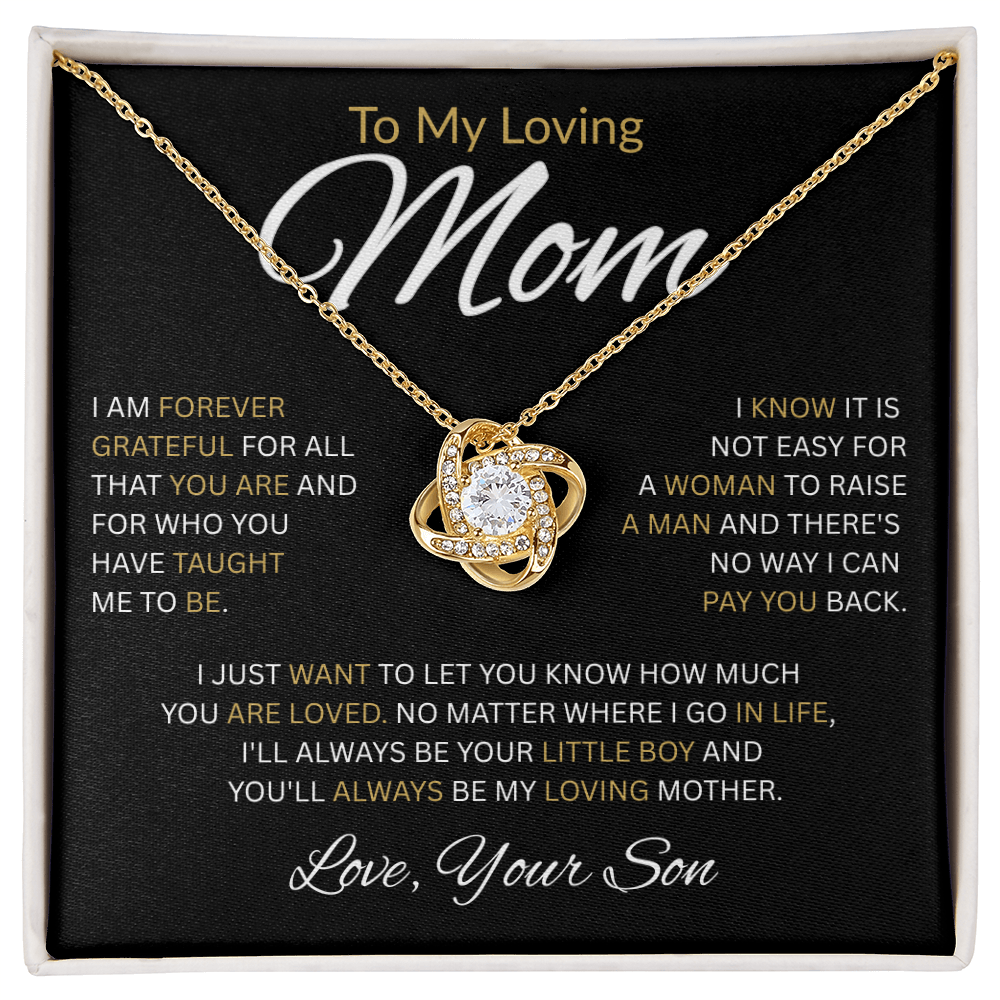 To My Loving Mom-Love Knot Necklace