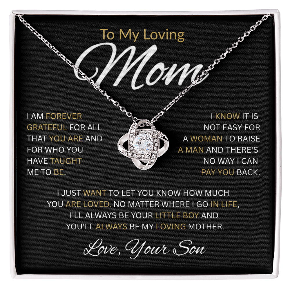 To My Loving Mom-Love Knot Necklace