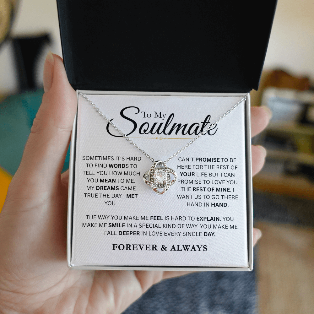 To My Soulmate-Love Knot Necklace