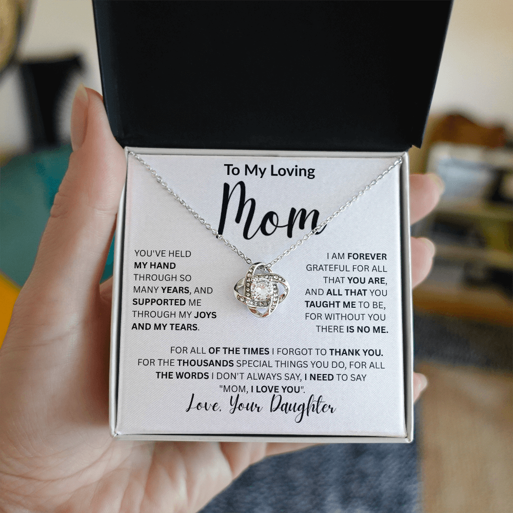 To My Loving Mom-Love Knot Necklace