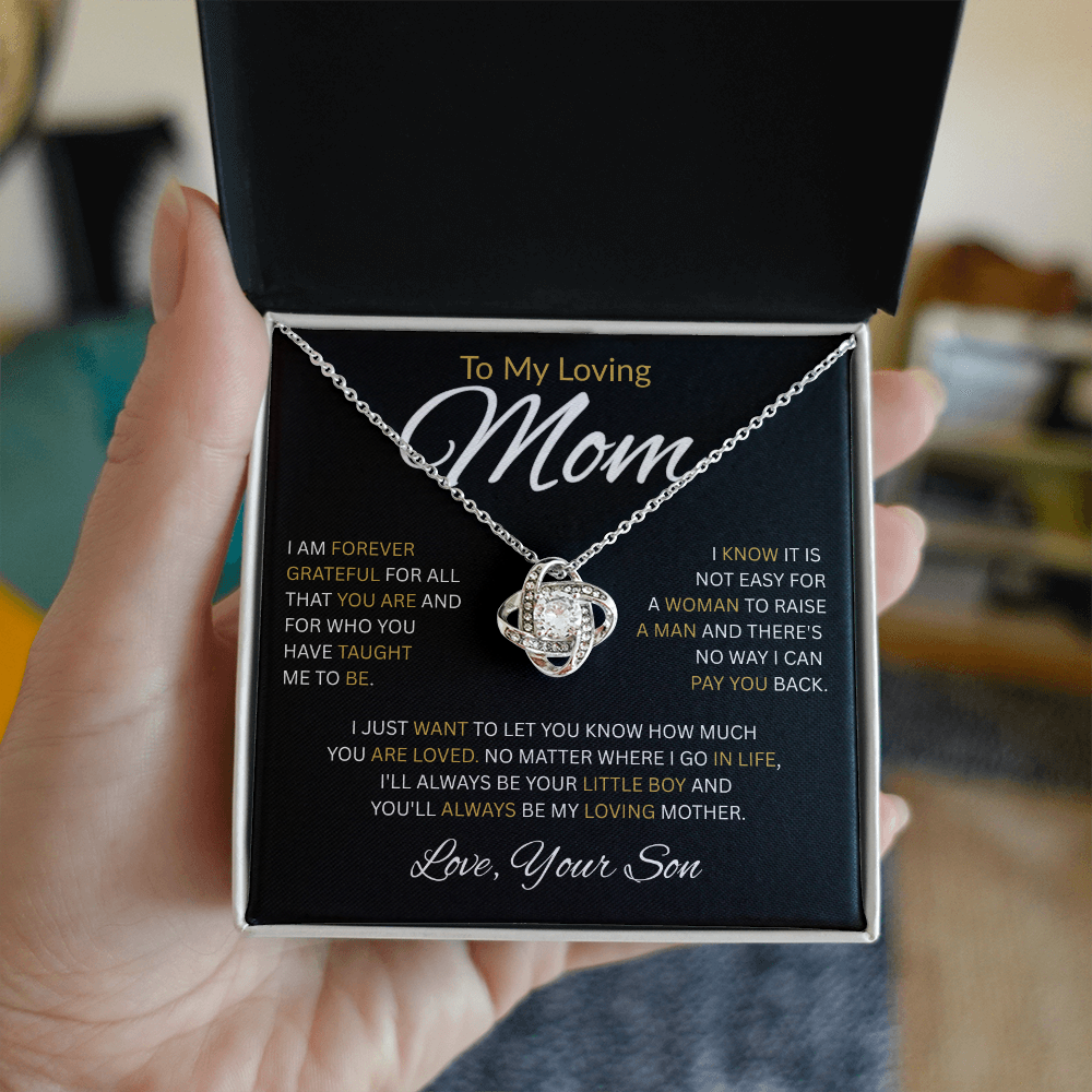 To My Loving Mom-Love Knot Necklace
