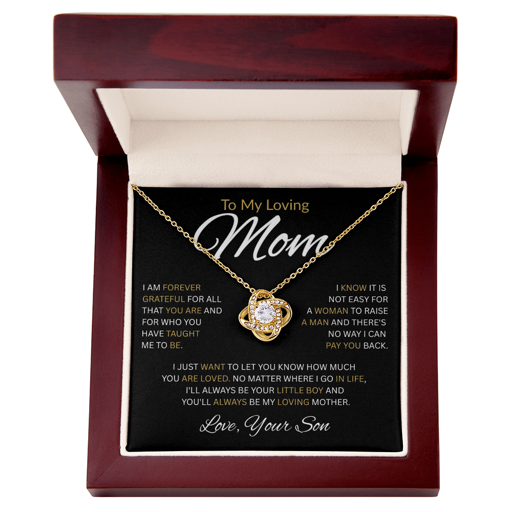 To My Loving Mom-Love Knot Necklace