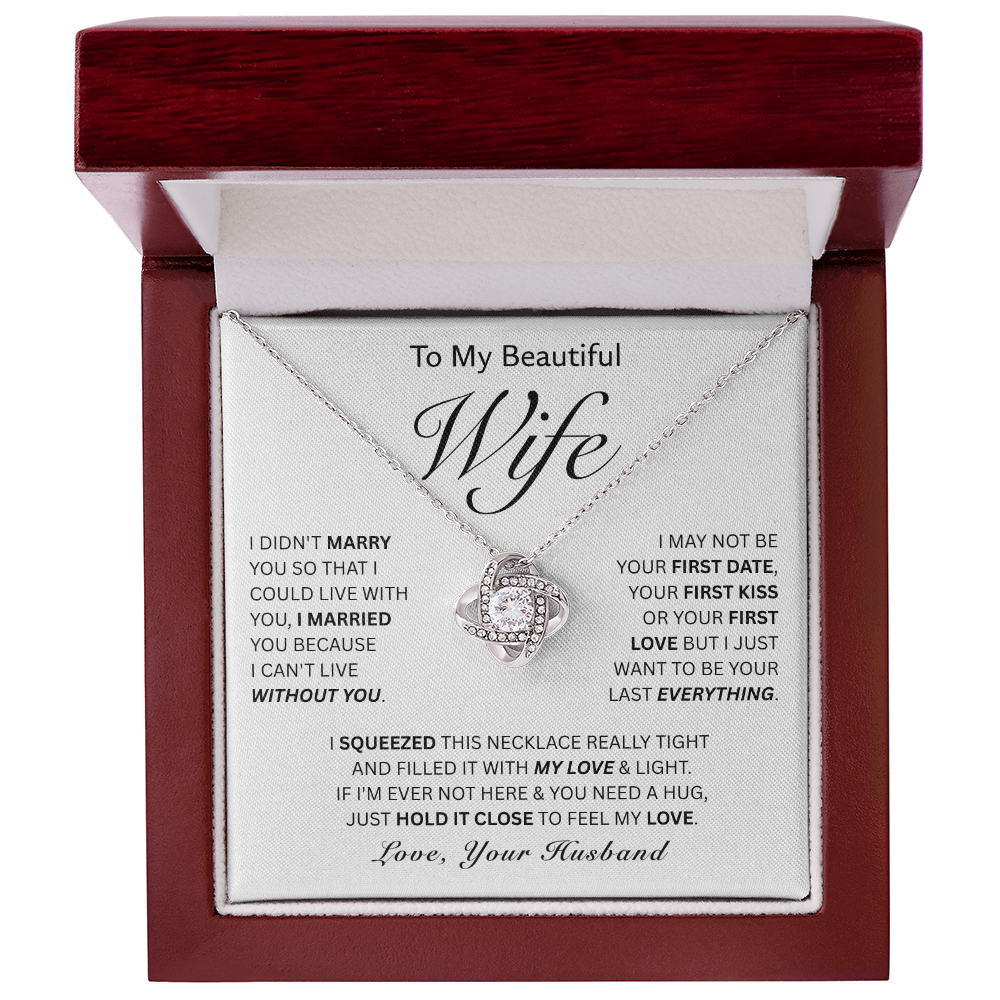 To My Wife-Love Knot Necklace