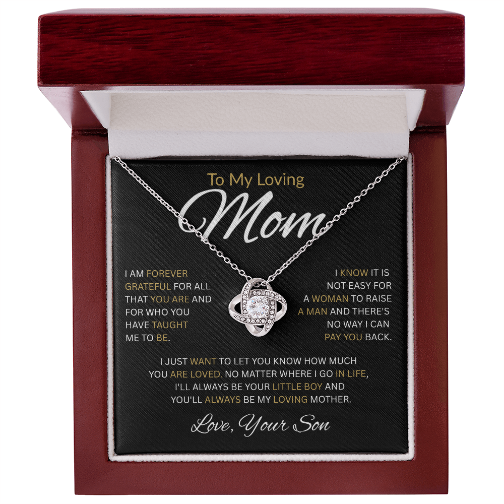 To My Loving Mom-Love Knot Necklace
