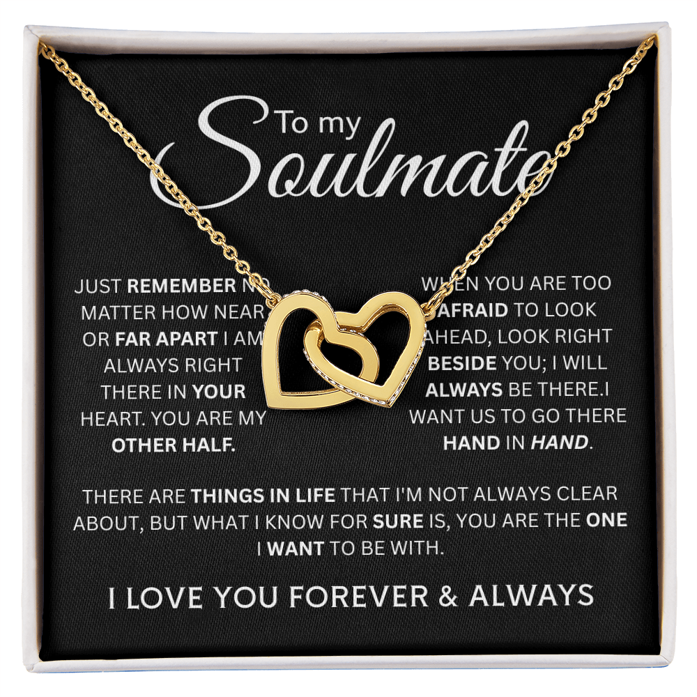 To My Soulmate-Interlocking Hearts Necklace