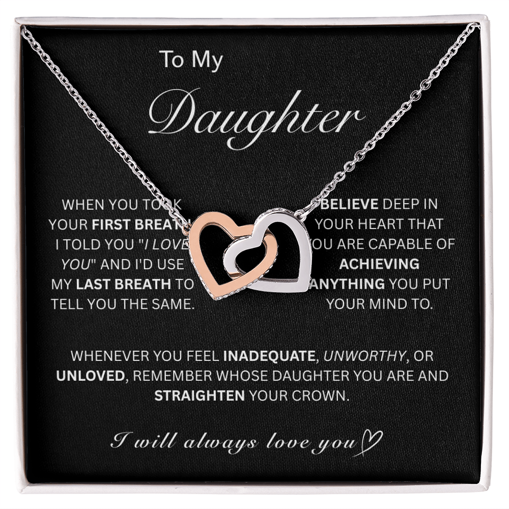 Beautiful Gift for My Daughter-Interlocking Hearts