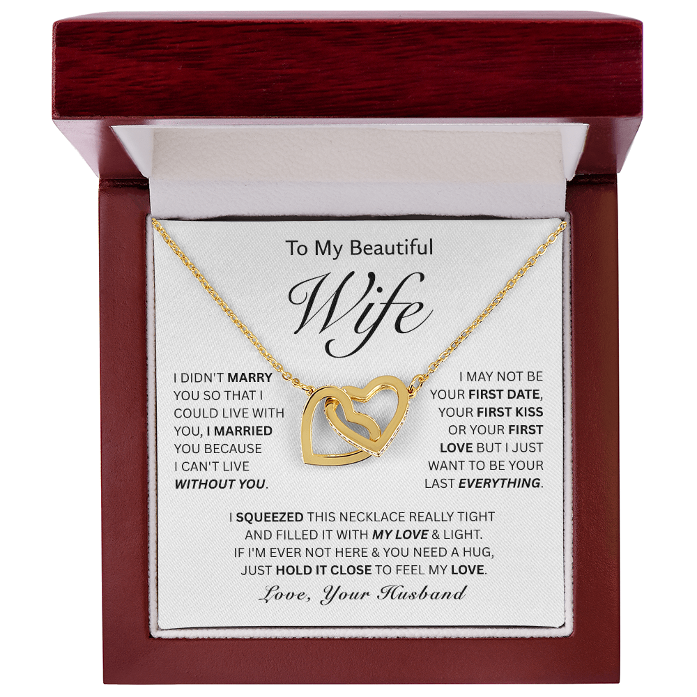 To My Wife-Interlocking Hearts Necklace