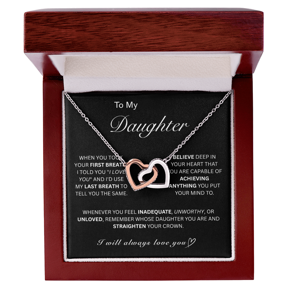 Beautiful Gift for My Daughter-Interlocking Hearts