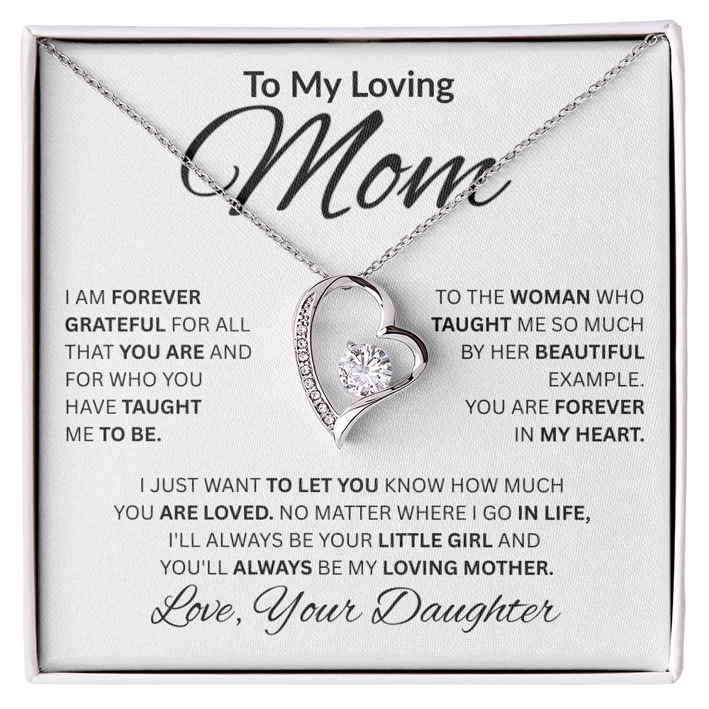 To My Loving Mom-Forever Love Necklace