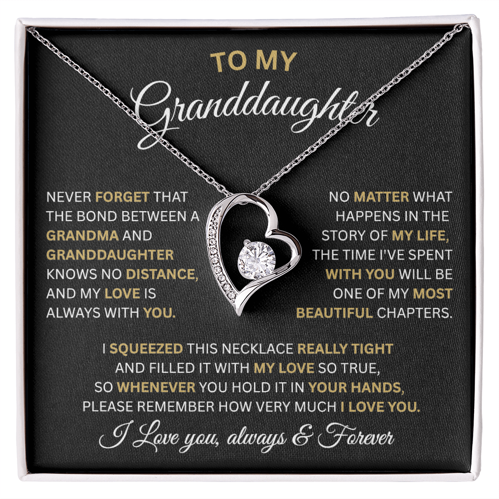 To My Granddaughter-Forever Love Necklace