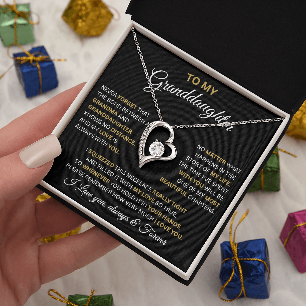 To My Granddaughter-Forever Love Necklace