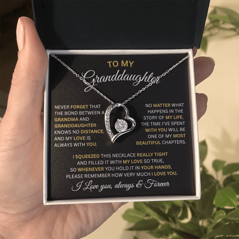 To My Granddaughter-Forever Love Necklace