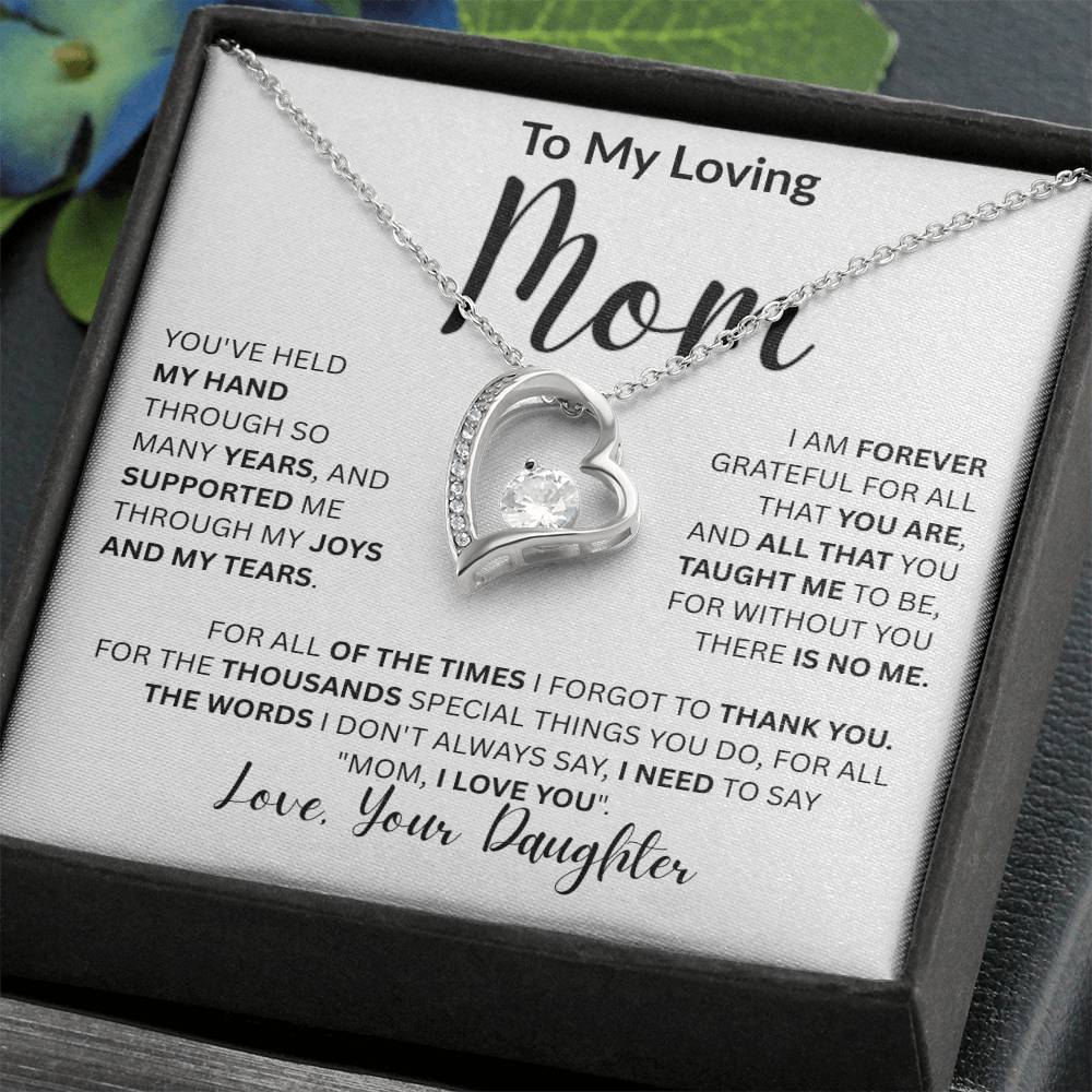 To My Loving Mom-Forever Love Necklace