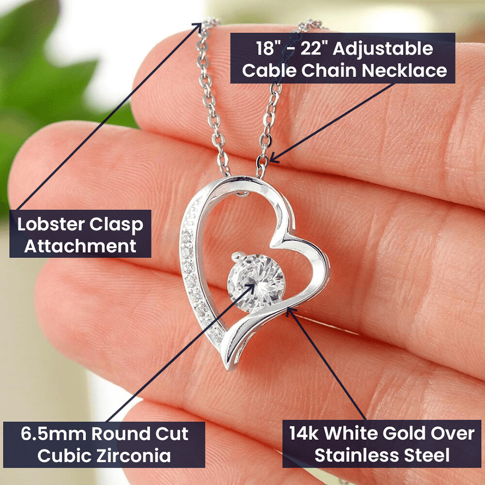 To My Wonderful Daughter-Forever Love Necklace