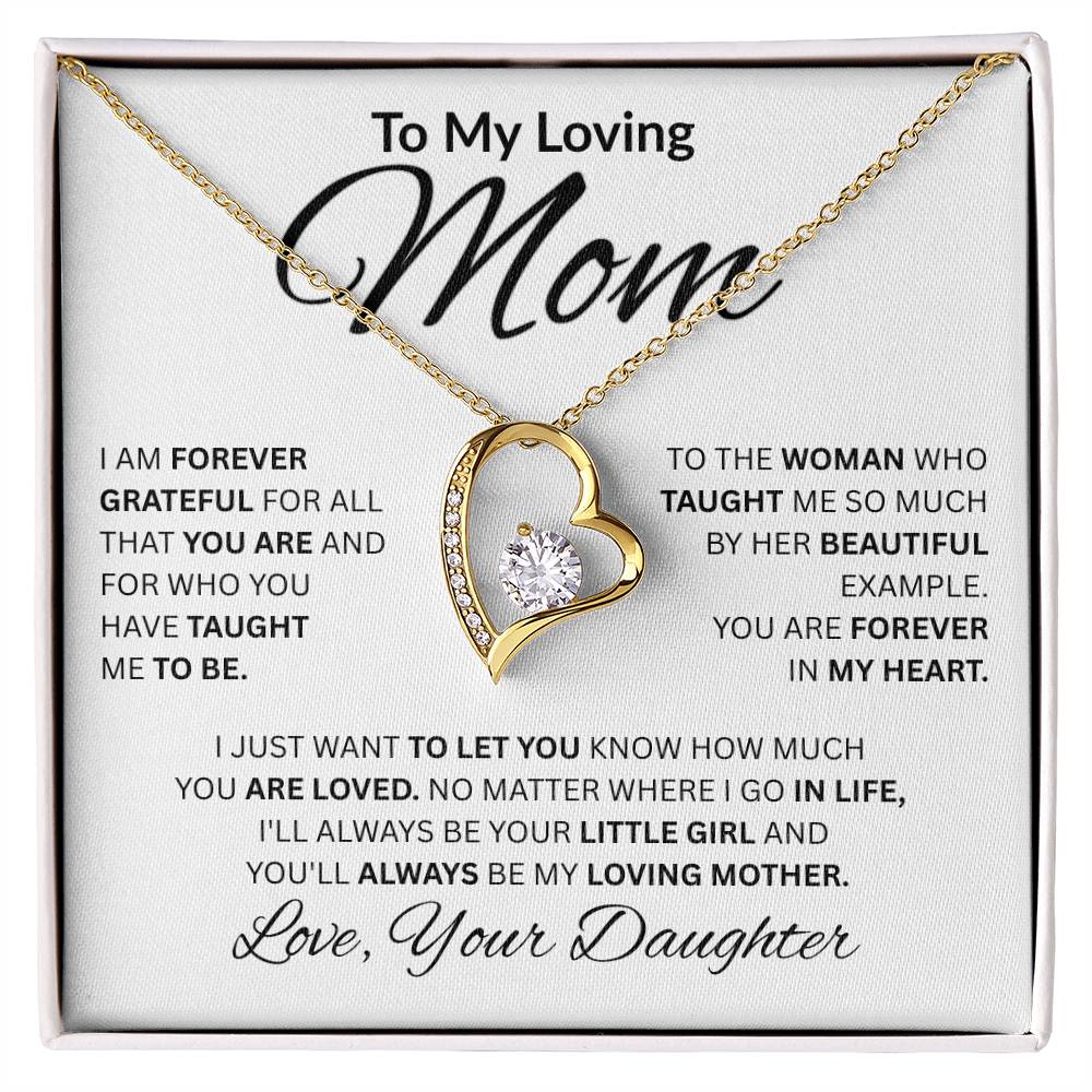 To My Loving Mom-Forever Love Necklace