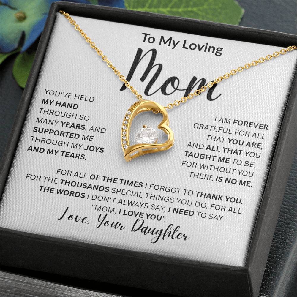 To My Loving Mom-Forever Love Necklace